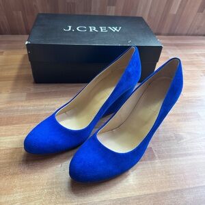 J. Crew Women's Blue Suede Pumps